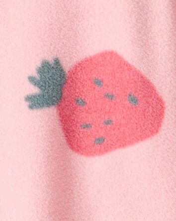 Toddler 1-Piece Strawberry Fleece Footie Pajamas - Pink, 