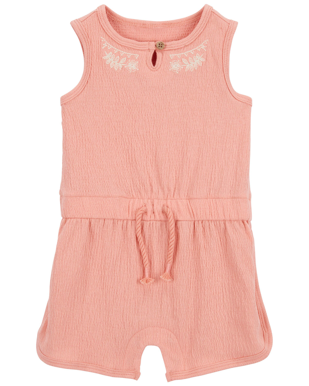 Pink Baby Embroidered Floral Romper | carters.com