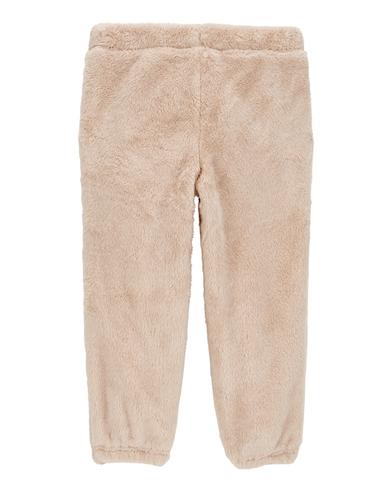 Toddler Velour Joggers - Tan, image 4 of 6 slides