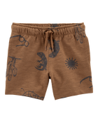 Baby Desert Pull-On Cotton Shorts - Brown, image 1 of 4 slides