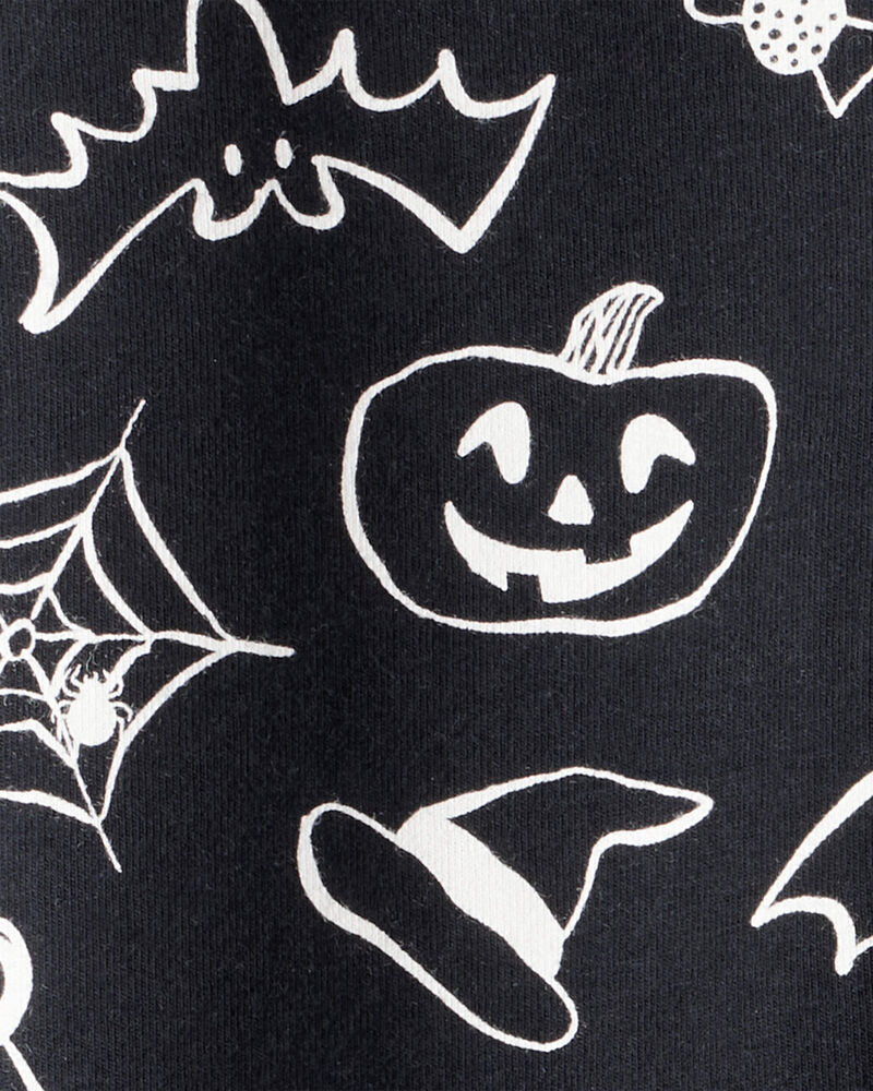 Toddler 2-Pack Cotton Halloween Stretch Leggings - Pink/Black, image 5 of 6 slides