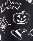 Toddler 2-Pack Cotton Halloween Stretch Leggings - Pink/Black, image 5 of 6 slides