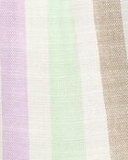 Toddler Striped Short-Sleeve Linen Look-Alike Fashion Top, image 2 of 3 slides
