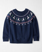 Kid Fair Isle Organic Cotton Sweater, image 1 of 5 slides