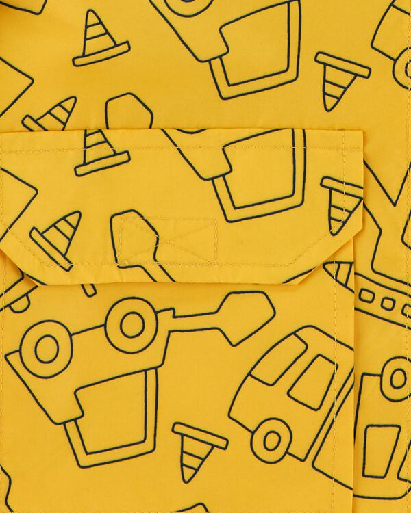 Yellow Toddler Construction Rain Jacket