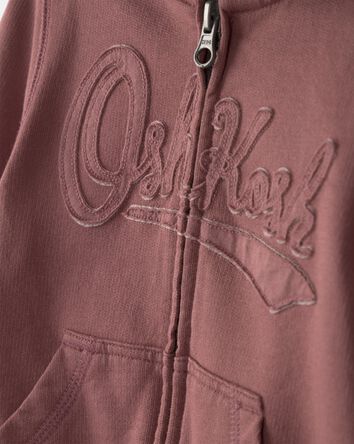 Toddler OshKosh Logo Zip-Up Hoodie - Brown, 