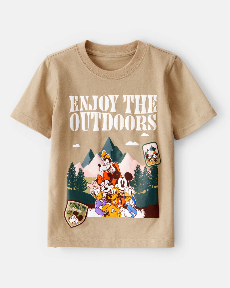 Toddler "Enjoy The Outdoors" Mickey & Friends Short-Sleeve Graphic Tee - Brown, image 1 of 2 slides