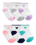 Toddler 6-Pack Crew Socks, image 1 of 2 slides