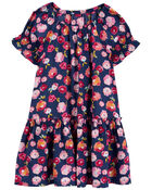 Toddler Floral Drop Waist Dress, image 1 of 4 slides