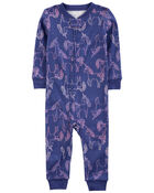 Toddler 1-Piece Unicorn 100% Snug Fit Cotton Footless Pajamas, image 1 of 4 slides