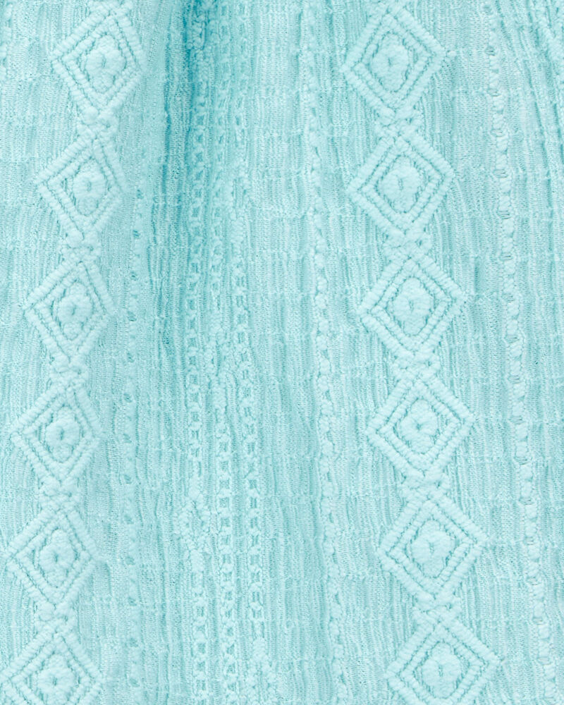 Kid Pull-On Smocked Shorts - Blue, image 3 of 4 slides