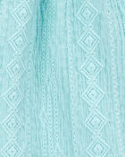 Kid Pull-On Smocked Shorts - Blue, image 3 of 4 slides