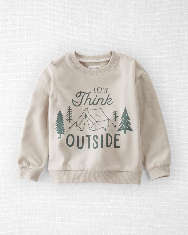 Toddler Think Outside Fleece Pullover Made With Organic Cotton, image 1 of 4 slides