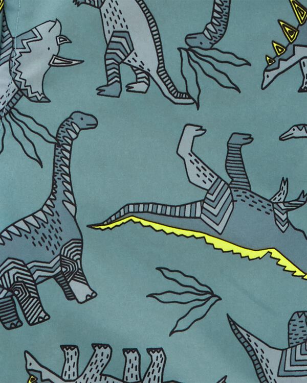 Green Kid Dinosaur Rain Jacket