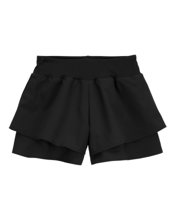 Kid Flowy Layered Flip Short - Black, 