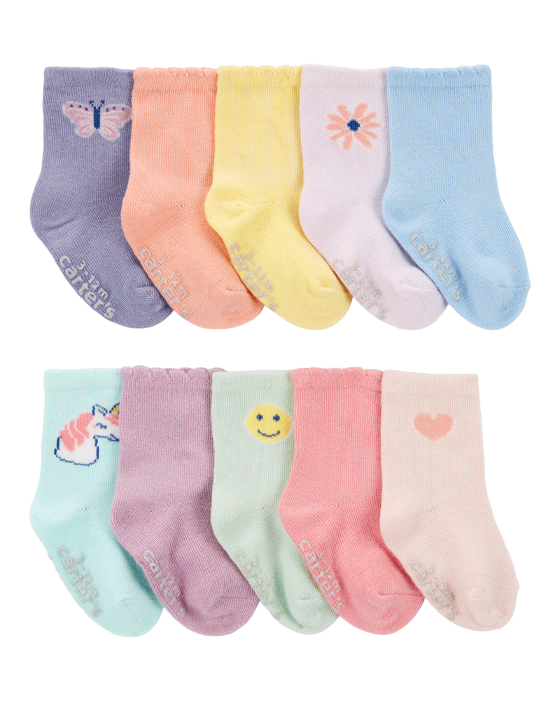 Baby 10-Pack Crew Socks, image 1 of 3 slides
