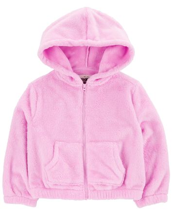 Toddler Velour Zip-Up Jacket - Pink, 