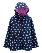 Kid Heart Color-Changing Rain Jacket, image 3 of 6 slides