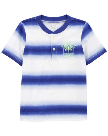 Baby Striped Jersey Henley, 