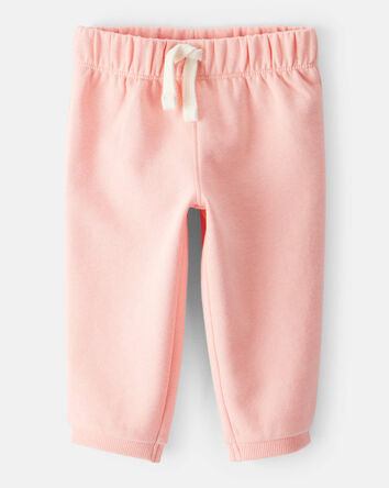 Baby Girl Cotton Pull-On Pants - Pink, 