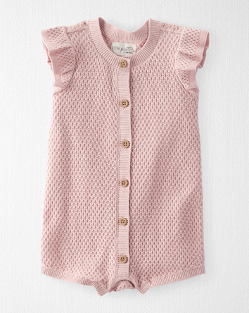 Baby Organic Cotton Sweater Knit Romper, 