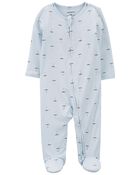 Baby Sailboat Zip-Up PurelySoft Sleep & Play Pajamas, image 1 of 6 slides