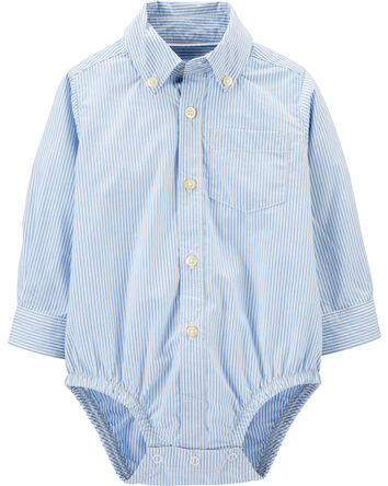 Baby Oxford Button-Front Bodysuit, 