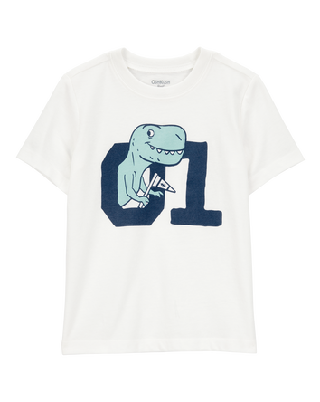 Toddler Dino Short-Sleeve Graphic Tee - Ivory, 