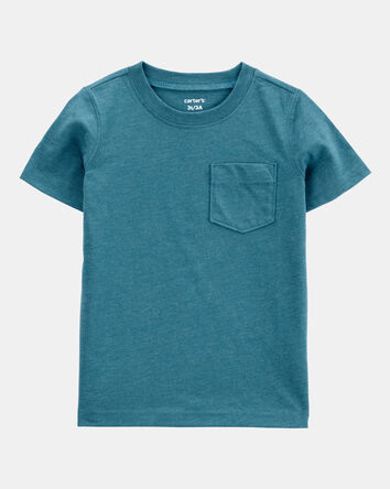 Baby Solid Short-Sleeve Pocket Tee - Teal, 