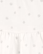 Baby Girl 2-Piece Snowflake Peplum Bodysuit Pant Set, image 3 of 4 slides