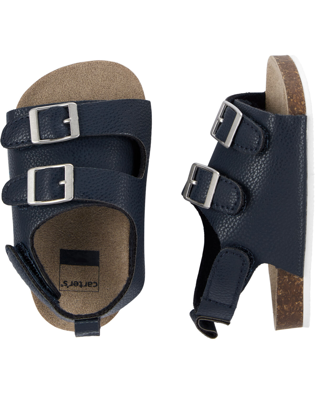 Navy Carter's Cork Sandal Baby Shoes
