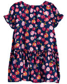 Toddler Floral Drop Waist Dress, image 2 of 4 slides