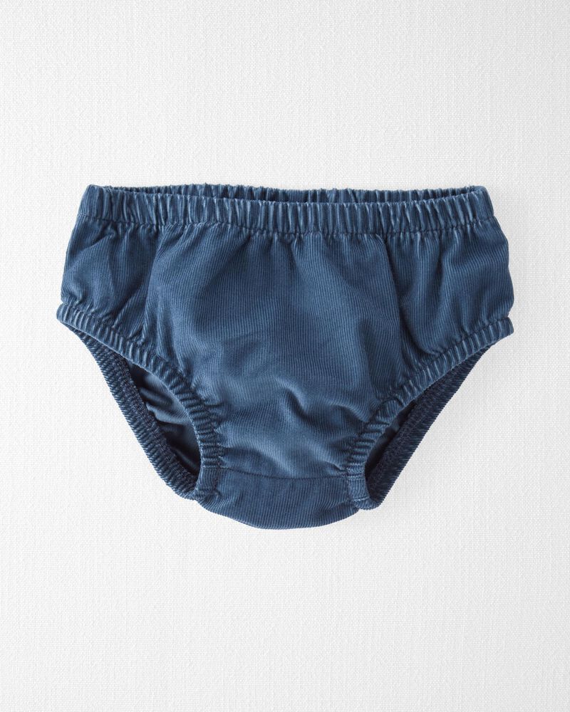Baby Organic Cotton Corduroy Pocket Dress in Dark Sea Blue, image 3 of 6 slides