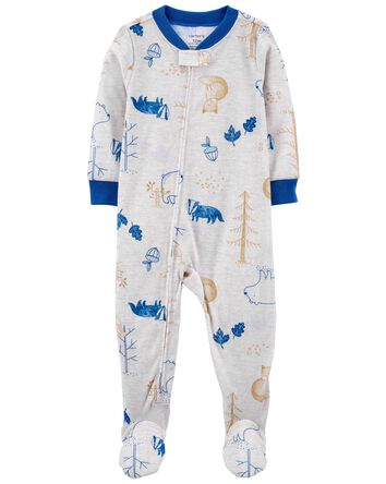 Baby 1-Piece Woodlands Loose Fit Footie Pajamas, 