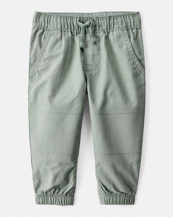 Baby Boy Cotton Pull-On Fashion Pants - Green, 