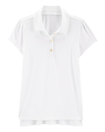Kid Active Uniform Polo Shirt in Moisture Wicking BeCool™ Fabric - White, 