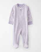 Baby  Organic Cotton Striped Sleep & Play Pajamas 
, image 1 of 5 slides