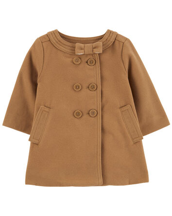 Baby Soft Felt Button-Front Coat , 