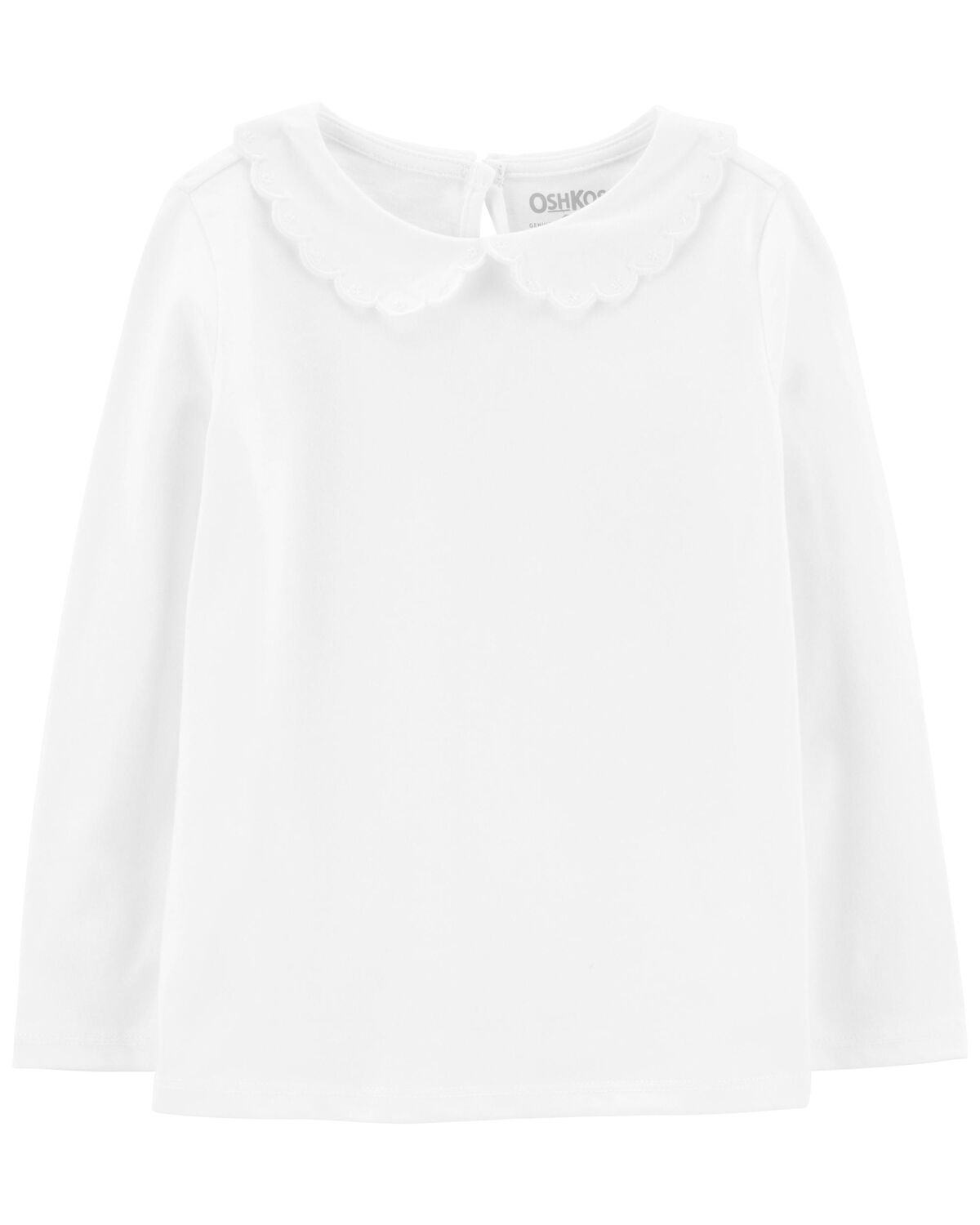White Toddler Embroidered Peter Pan Collar Top | carters.com