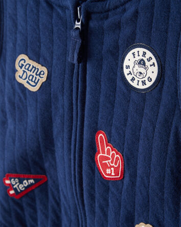 Baby 3-Piece Game Day Little Vest Set - Navy/Red, 
