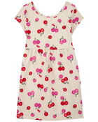 Kid Cherry Jersey Dress, image 1 of 4 slides