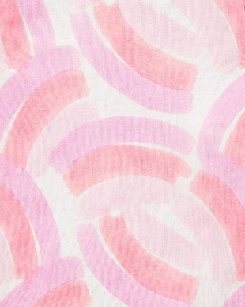 Kid 4-Piece Rainbow Heart 100% Snug Fit Cotton Pajamas - Pink, image 3 of 4 slides