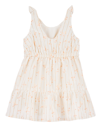 Toddler Floral Tiered Dress - Ivory, 