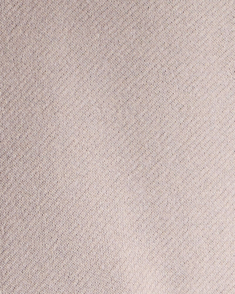 Baby Girl Long-Sleeve Quarter-Zip Pullover Sweatshirt - Brown, image 2 of 3 slides