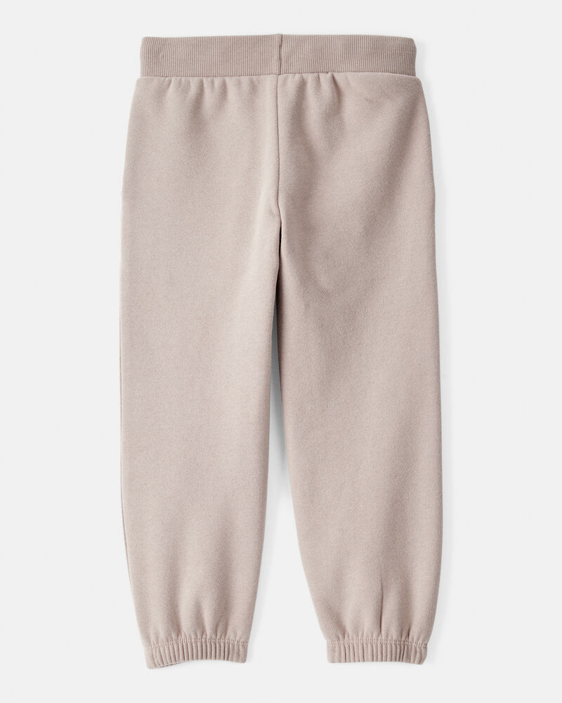 Toddler Girl Cotton Joggers - Brown, image 2 of 4 slides