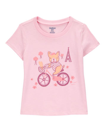 Toddler Paris Short-Sleeve Graphic Tee - Pink, 