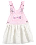 Baby Denim Tulle Bunny Jumper Dress, image 1 of 4 slides