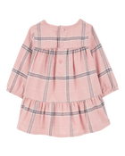 Baby 2-Piece Plaid Dress & Sherpa Vest Set, image 3 of 7 slides