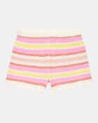 Kid Striped Crotchet Knit Shorts, image 1 of 5 slides