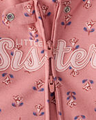 Baby Little Sister 2-Way Zip Cotton Sleep & Play Pajamas, image 2 of 7 slides